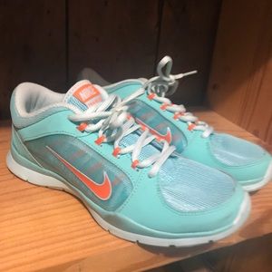 Nike mint and orange shoes